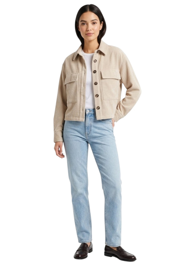Image for Women's Ribbed Top,Dusty Beige