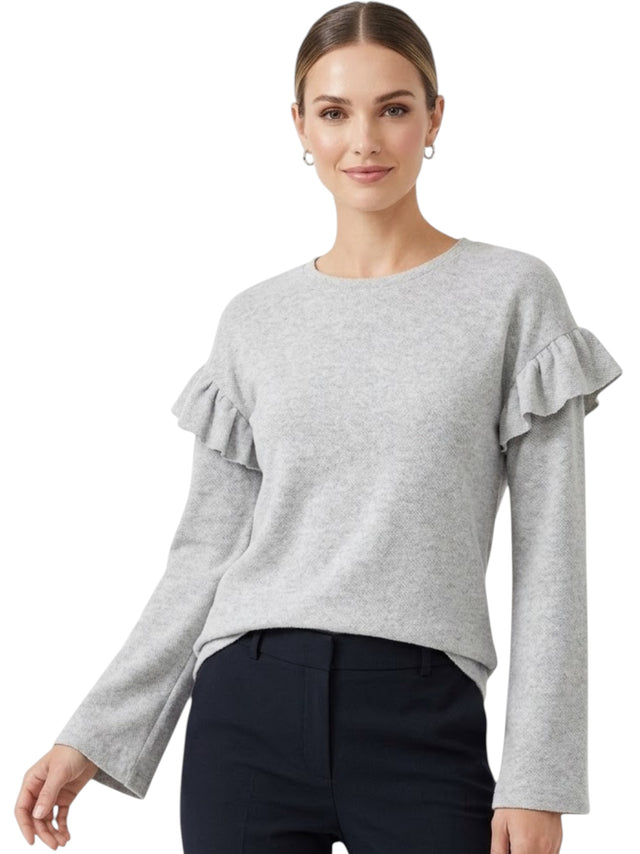 Image for Women's Plain Sweater,Grey