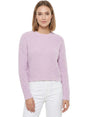Image for Women's Textured Faux Fur Sweater,Light Mauve