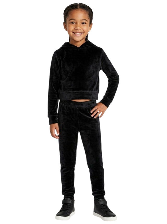 Image for Kids Girl's Textured Hoodies,Black