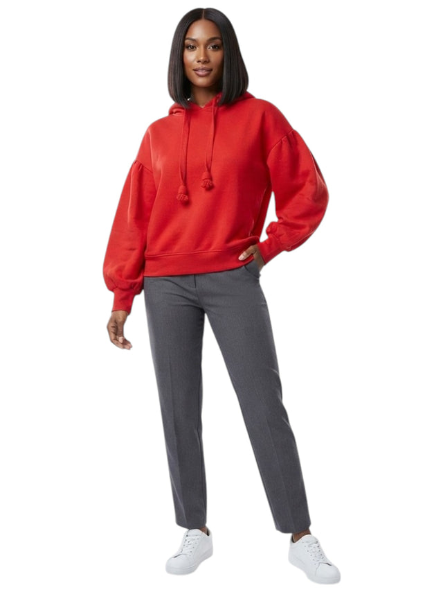 Image for Women's Plain Solid Hoodies,Red
