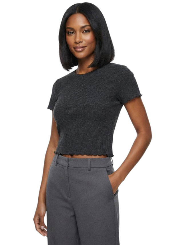 Image for Women's Textured Top,Dark Grey