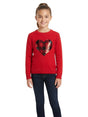 Image for Kids Girl's Heart Printed Sweaters,Red