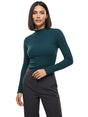Image for Women's Plain Solid Top,Dark Green