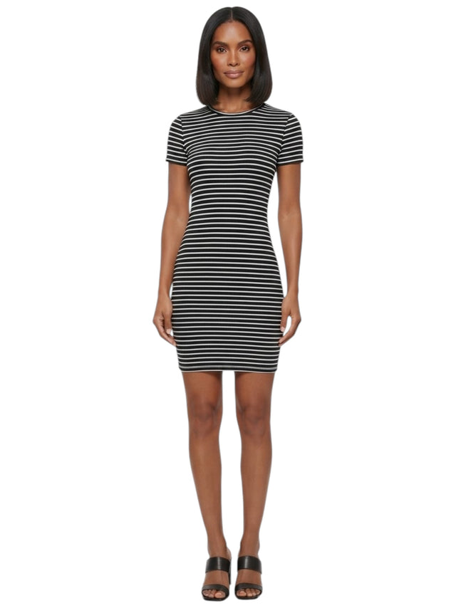 Image for Women's Striped Dress,Black/White