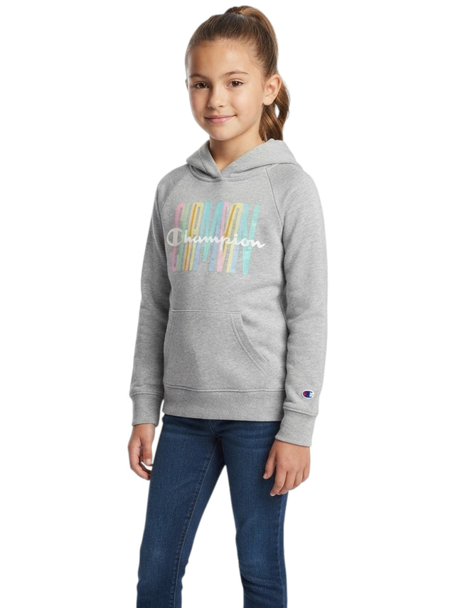 Image for Kids Girl's Brand Logo Printed Hoodies,Grey