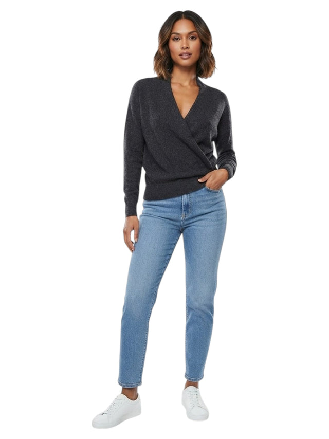 Image for Women's Plain Solid Top,Dark Grey