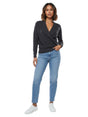 Image for Women's Plain Solid Top,Dark Grey