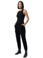 Image for Women's Plain Velvet Cargo Pant,Brown