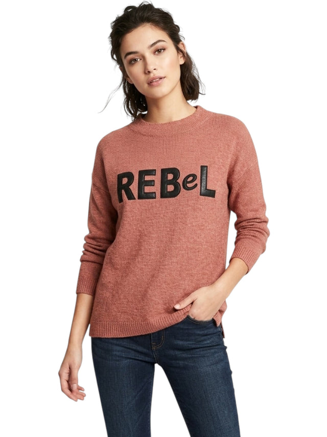 Image for Women's Printed Sweater,Dusty Pink
