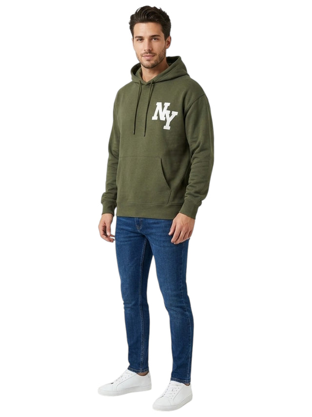 Image for Men's Plain Hoodie,Olive