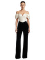 Image for Women's Color Blocked Jumpsuit,Black/Beige