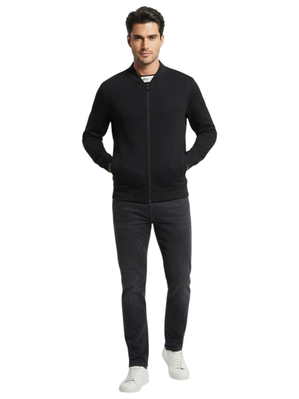 Image for Men's Plain Sweater,Black