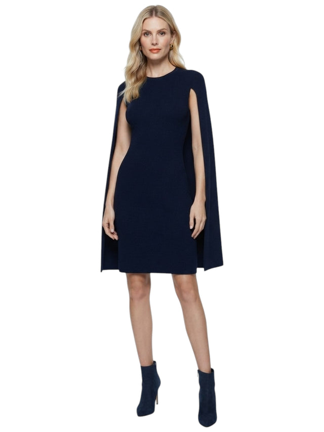 Image for Women's Plain Solid Dress,Navy