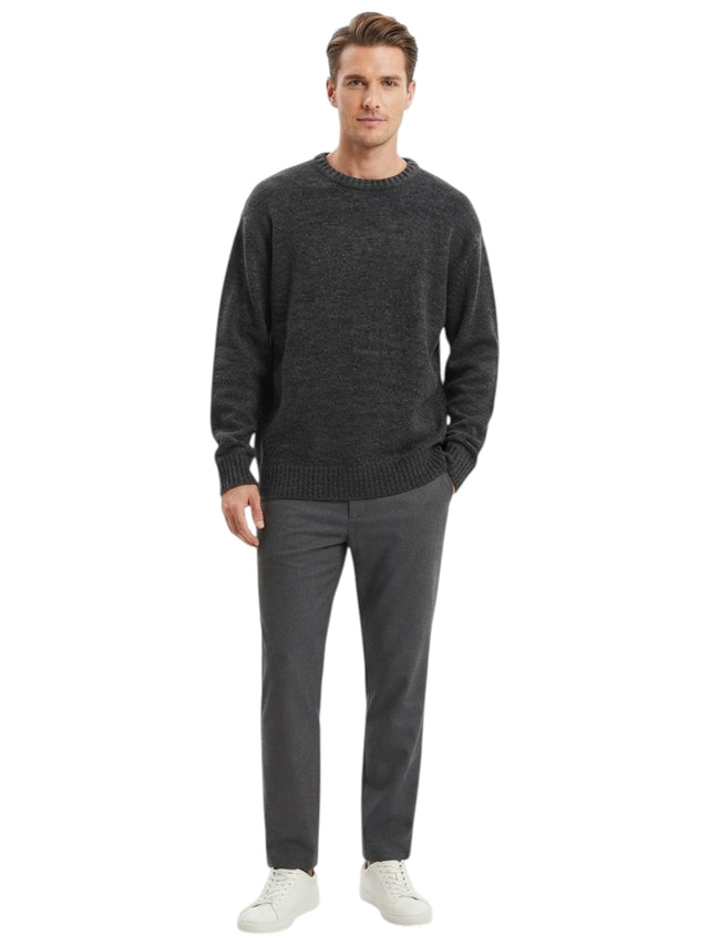 Image for Men's Textured Knitted Sweater,Dusty Grey