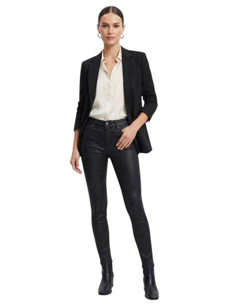 Image for Women's Plain leather Pants,Black