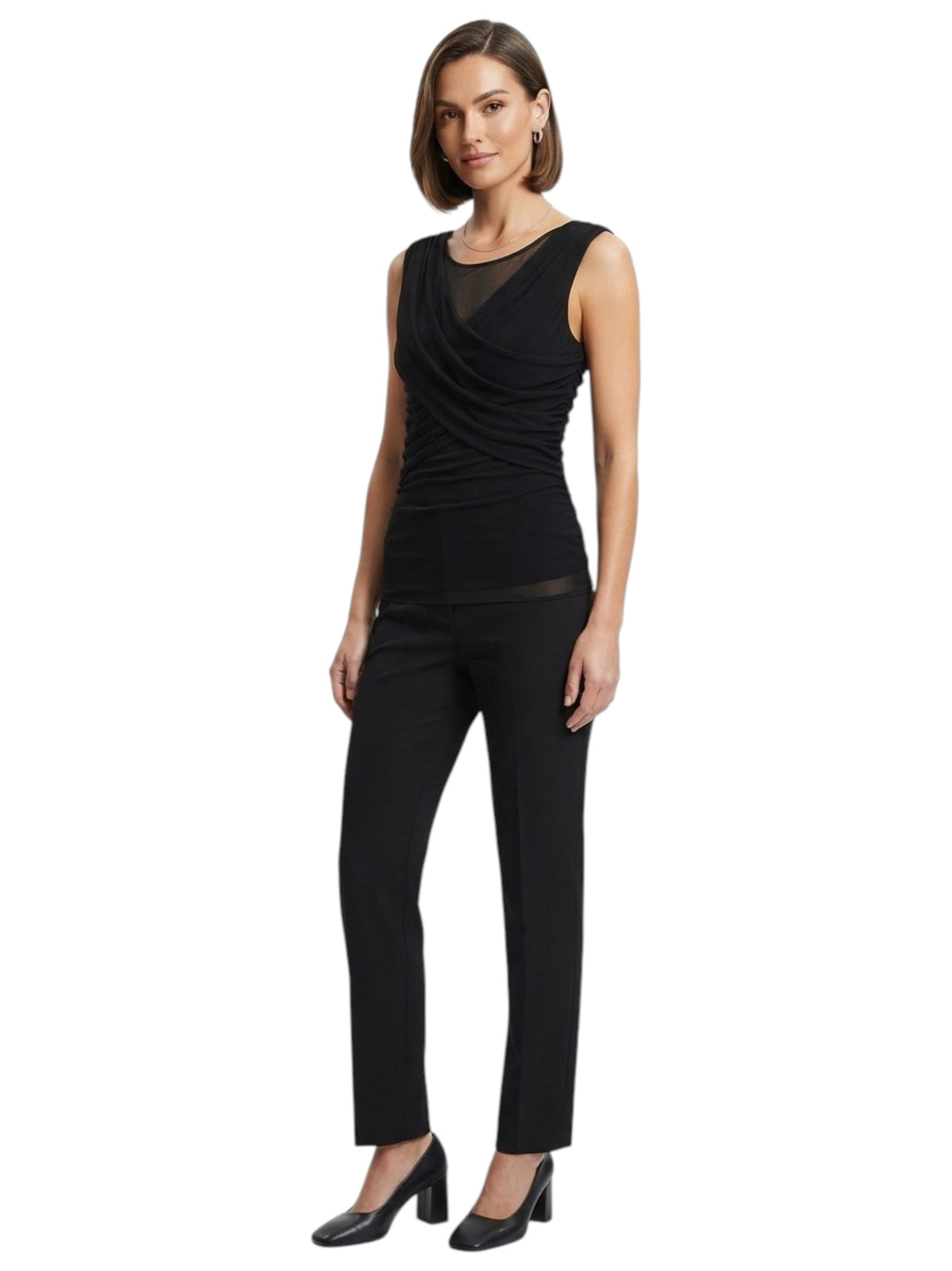 Image for Women's Plain Mesh Top,Black
