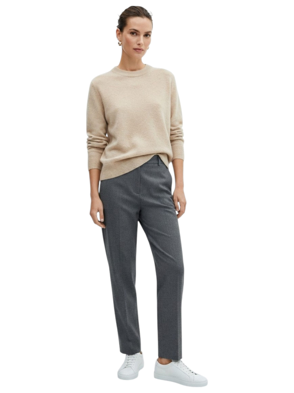 Image for Women's plain nitted Sweater,Beige