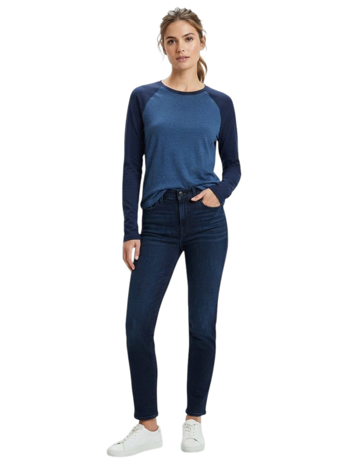 Image for Women's ColorBlocked Top,Navy