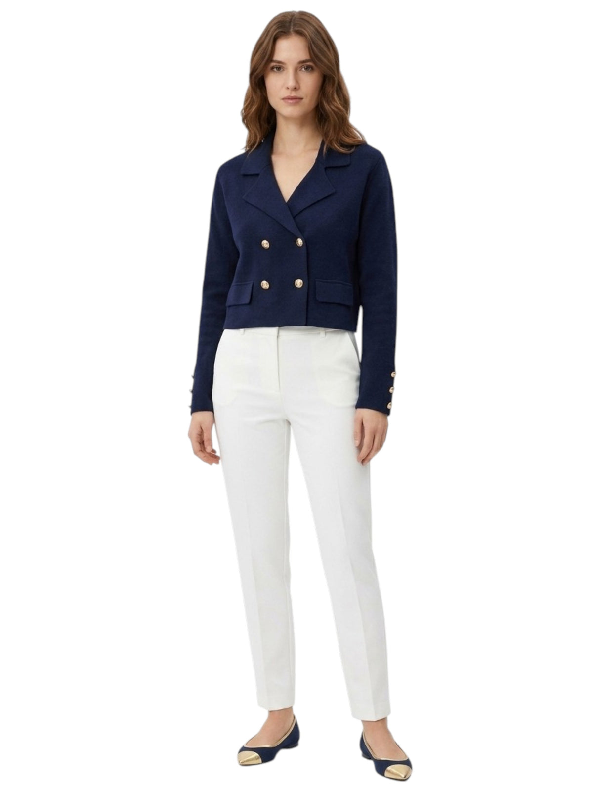 Image for Women's Plain Knitted Top,Navy