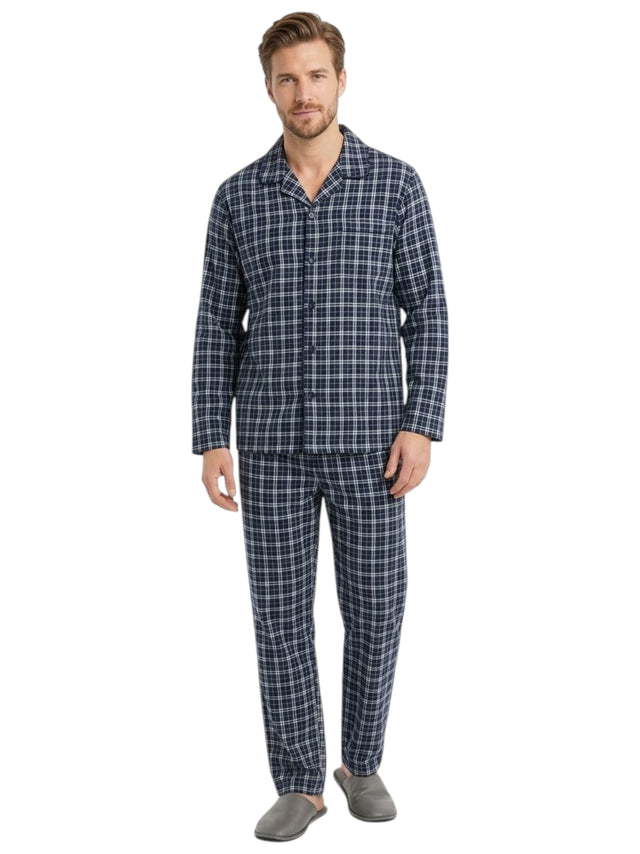 Image for Men's Printed Sleepwear Set 2 Pcs,Navy