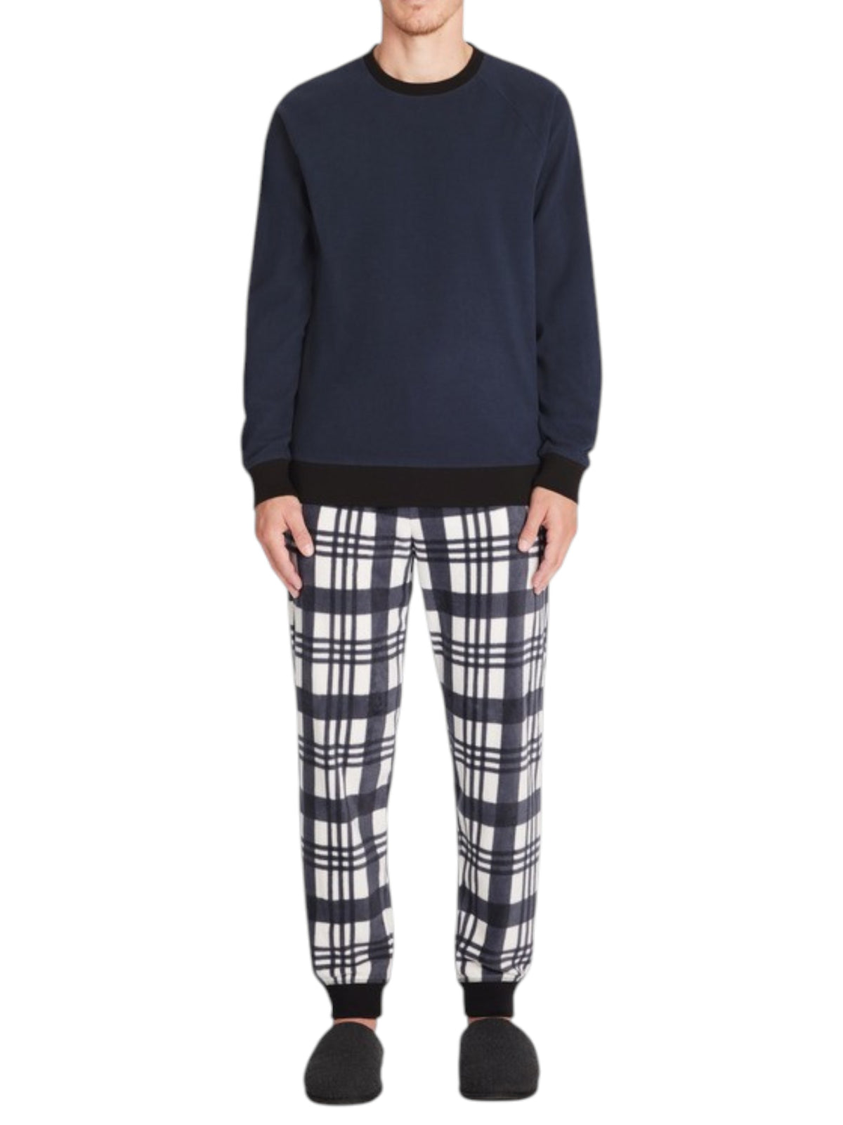 Image for Men's Printed Sleepwear Set 2 Pcs,Navy