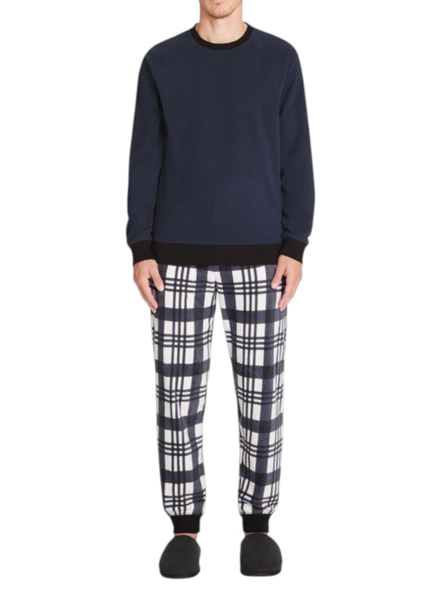Image for Men's Printed Sleepwear Set 2 Pcs,Navy