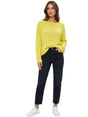 Image for Women's Plain Open Knitted Sweater,Yellow