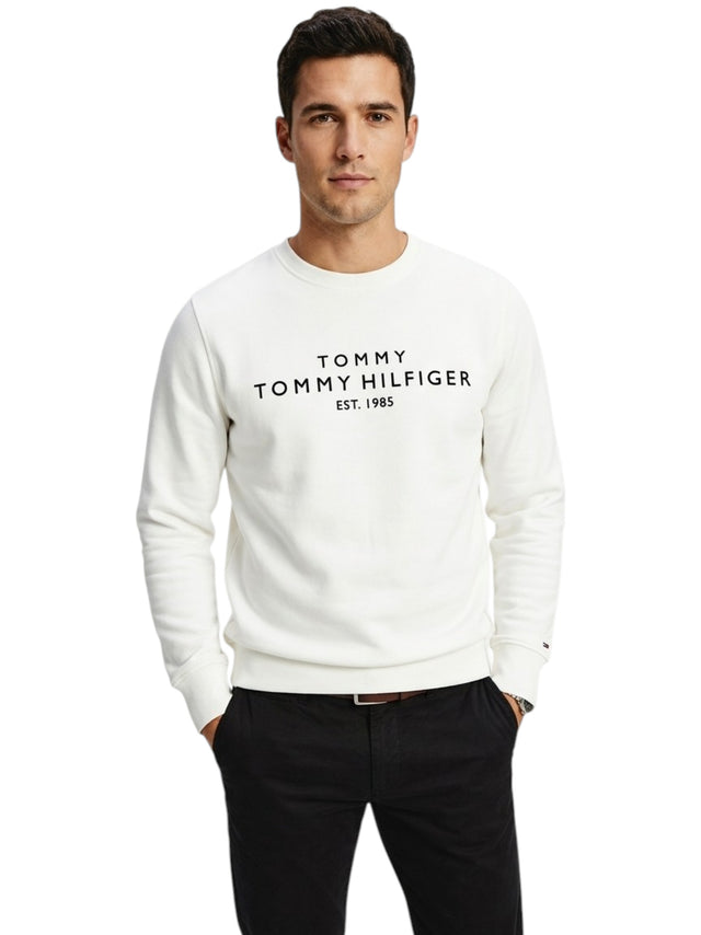 Image for Men's Printed Sweater,White