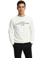 Image for Men's Printed Sweater,White