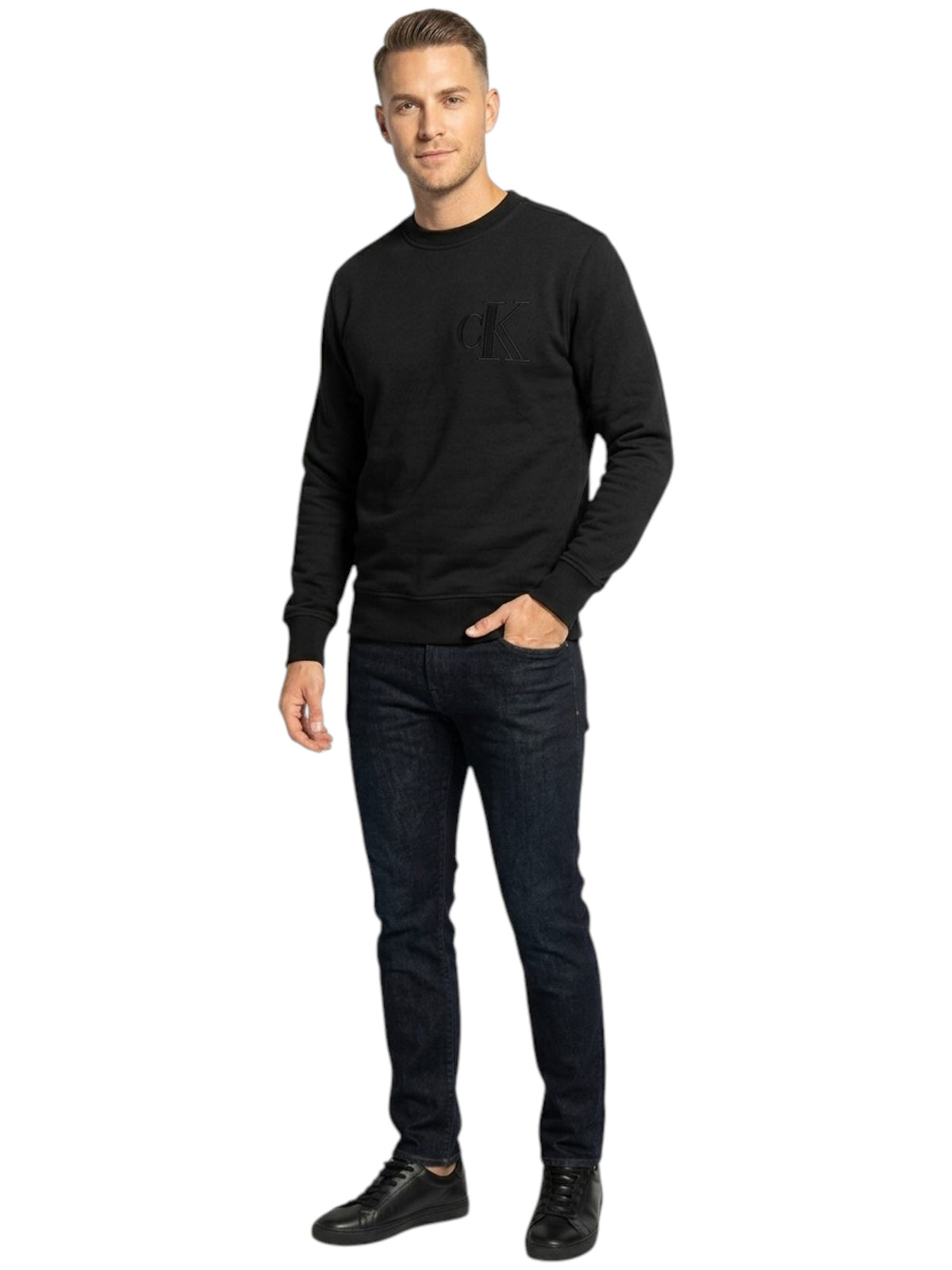 Image for Men's Plain Sweater,Black