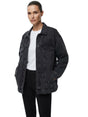 Image for Women's Plain Denim Jacket,Grey