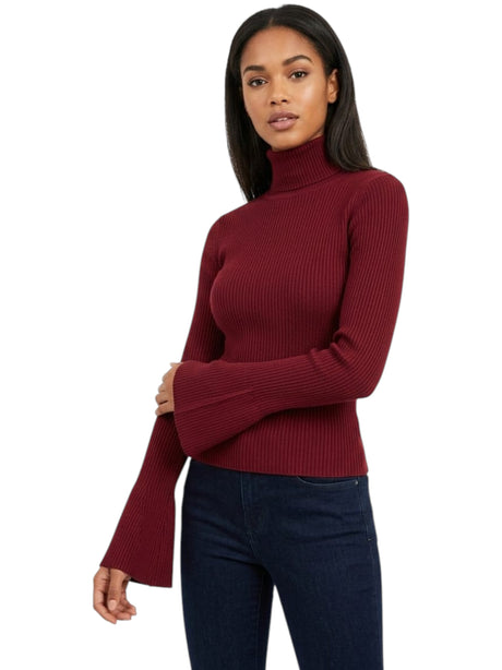 Image for Women's Ribbed Top,Burgandy