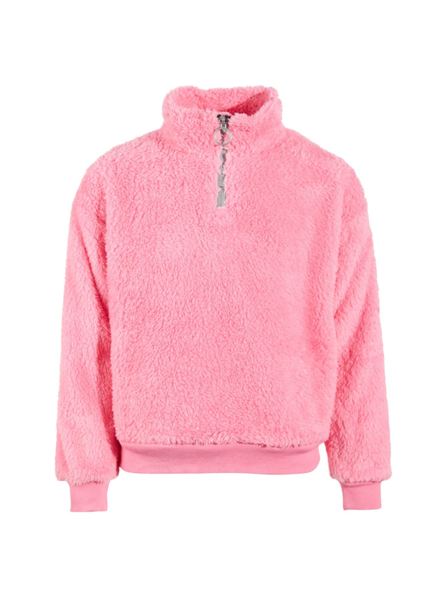 Image for Kids Girl's Plain Faux Fur Sweater,Pink