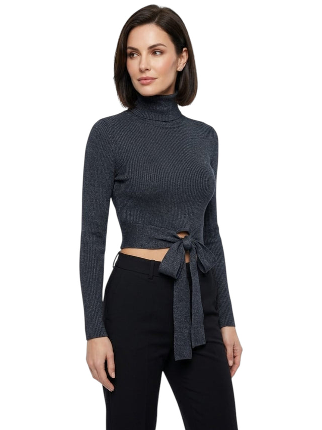 Image for Women's Plain Glitter Top,Navy