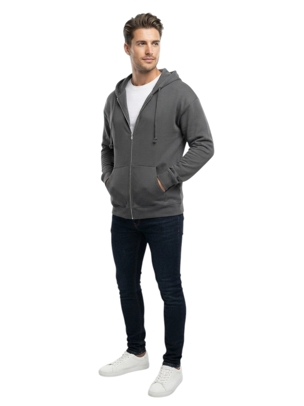 Image for Men's Plain Hoodie,Dusty Grey