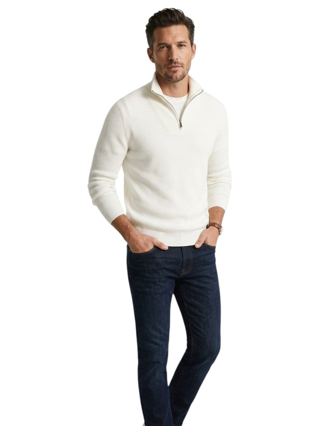 Image for Men's Ribbed Knitted Top,White