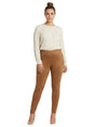 Image for Women's Plain Velvet Pants,Brown
