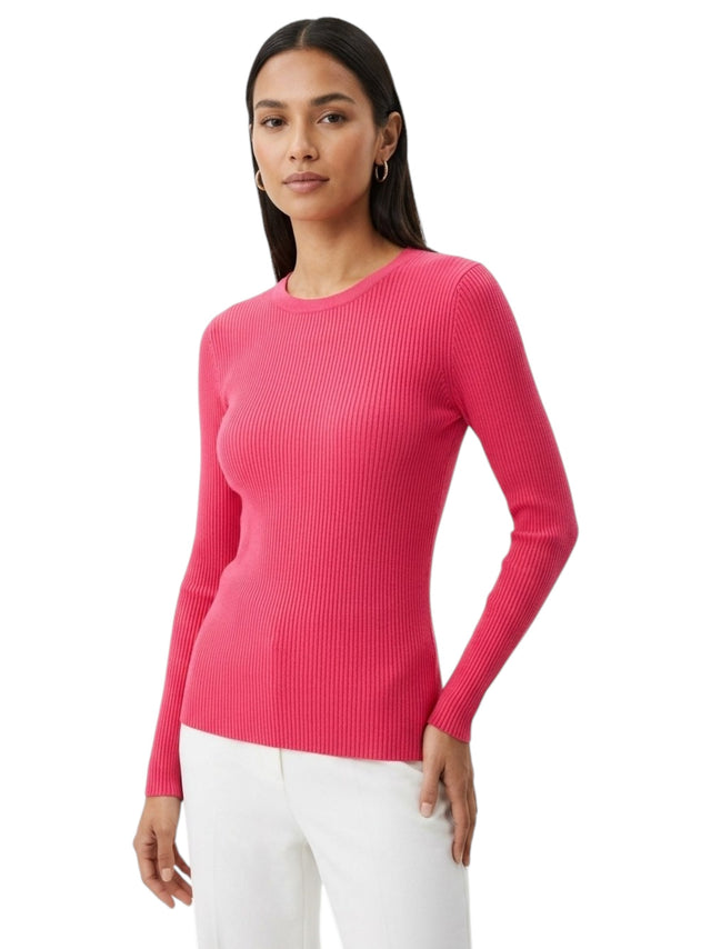 Image for Women's Ribbed Top Open Back,Pink