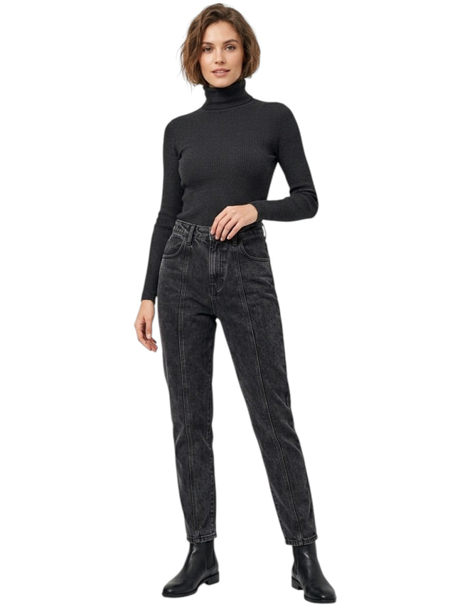 Image for Women's Plain Denim Pants,Black
