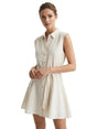 Image for Women's Plain Dress With Belt,Light Beige