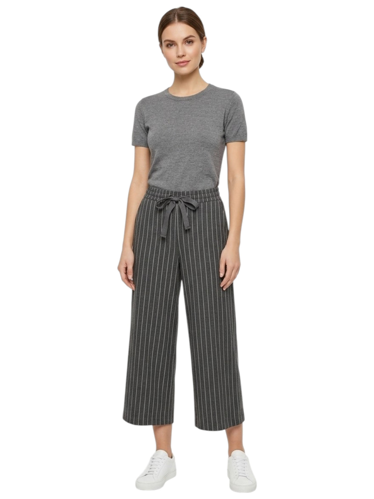 Image for Women's Stiped Pants,Grey
