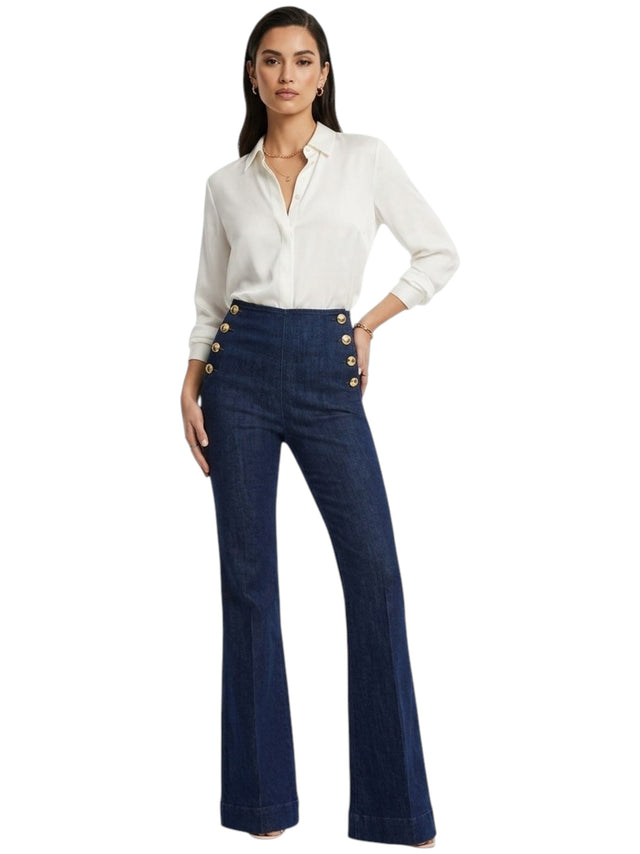Image for Women's Plain Denim Jeans,Navy