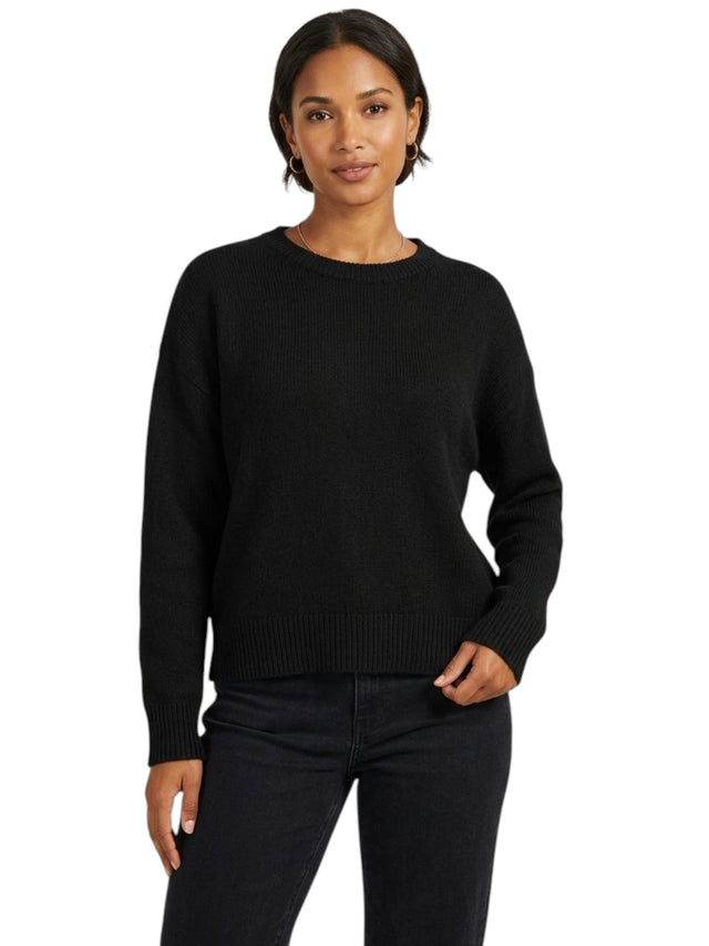 Image for Women's Plain Knitted Sweater,Black