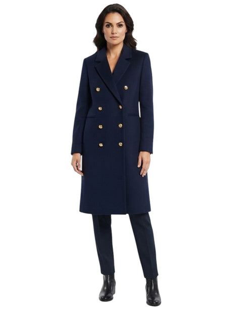 Image for Women's Plain Solid Coat,Navy