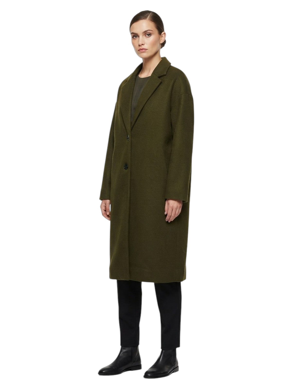 Image for Women's Textured Coat,Olive