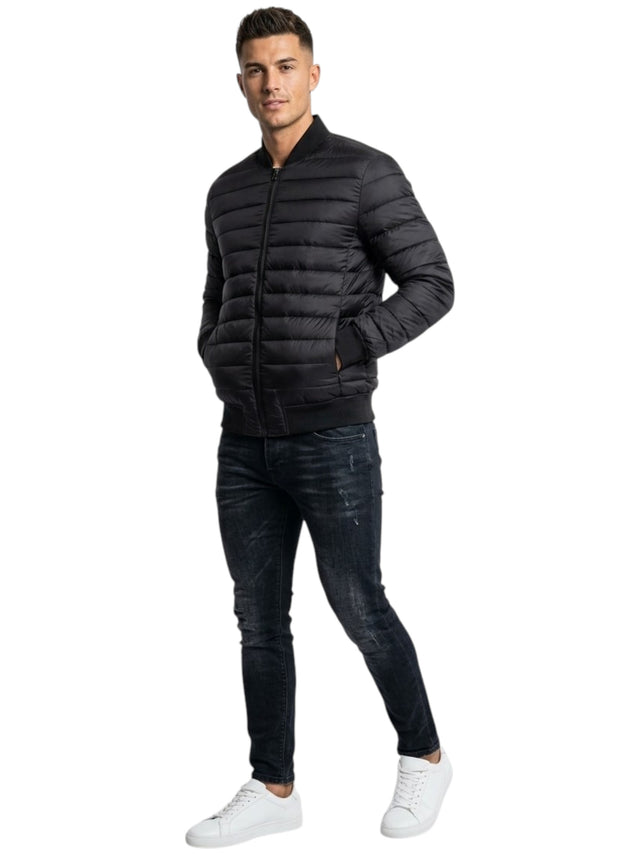 Image for Men's Quilted Jacket,Black