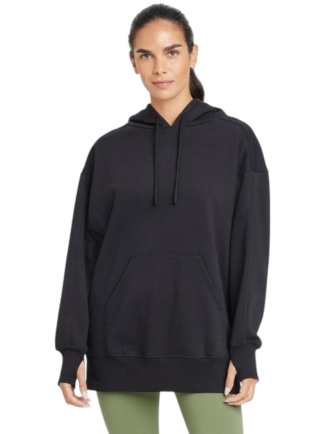 Image for Women's Plain Solid Sport Hoodies,Black