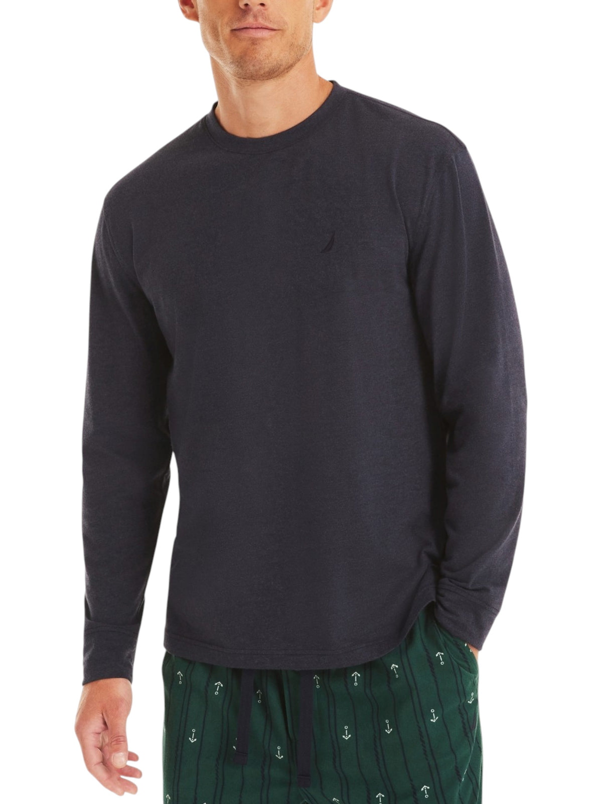 Image for Men's Plain Solid Sleepwear Top,Dark Grey