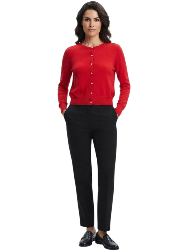 Image for Women's Plain Solid Cardigan,Red